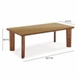 Pemberly Row Contemporary Walnut and Glass Long Dining Table