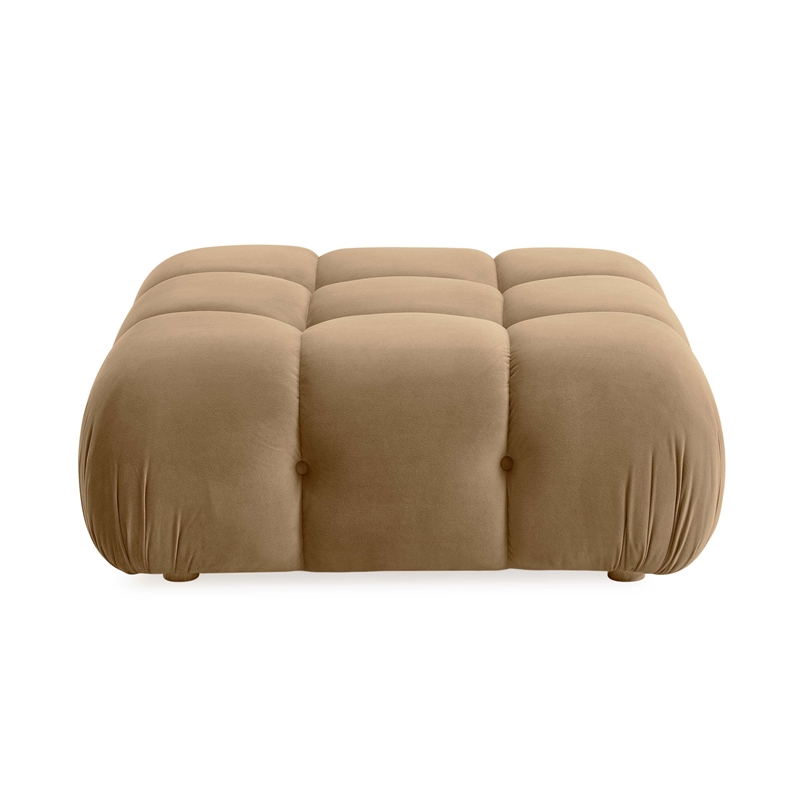 Pemberly Row Contemporary Performance Velvet Modular Ottoman