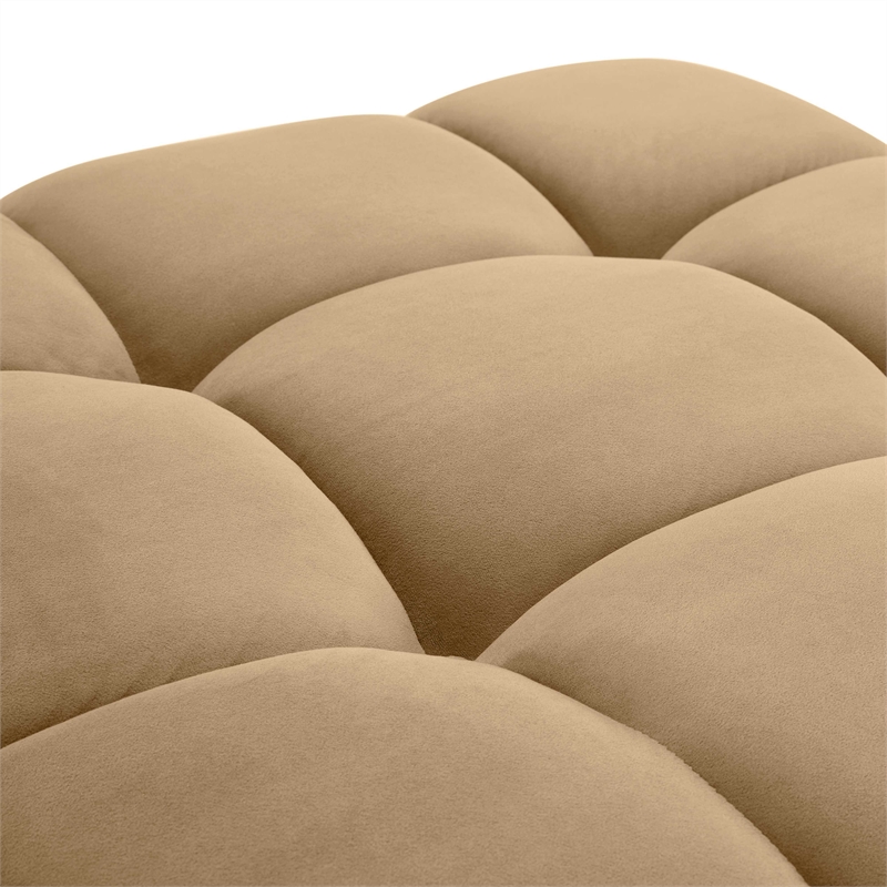 Pemberly Row Contemporary Performance Velvet Modular Ottoman