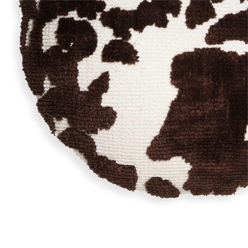 Pemberly Row Contemporary Chocolate Brown Tufted 20