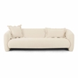 Pemberly Row Modern Transitional Sandstone Textured Fabric Sofa