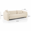 Pemberly Row Modern Transitional Sandstone Textured Fabric Sofa
