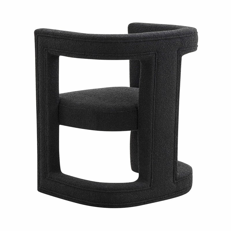 Pemberly Row Transitional Black Boucle Accent Chair - 31