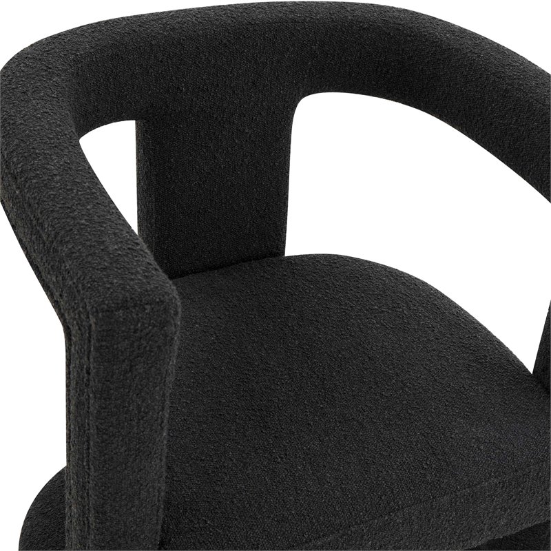 Pemberly Row Transitional Black Boucle Accent Chair - 31