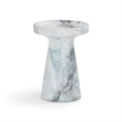 Pemberly Row Contemporary Marble Indoor / Outdoor Side Table