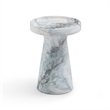 Pemberly Row Contemporary Marble Indoor / Outdoor Side Table