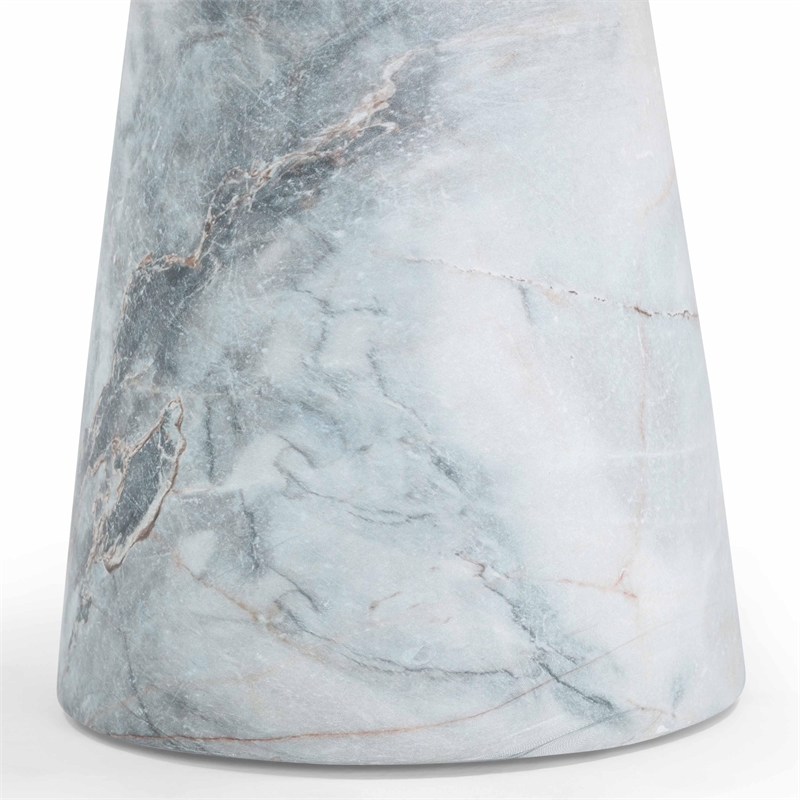 Pemberly Row Contemporary Marble Indoor / Outdoor Side Table