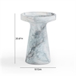 Pemberly Row Contemporary Marble Indoor / Outdoor Side Table
