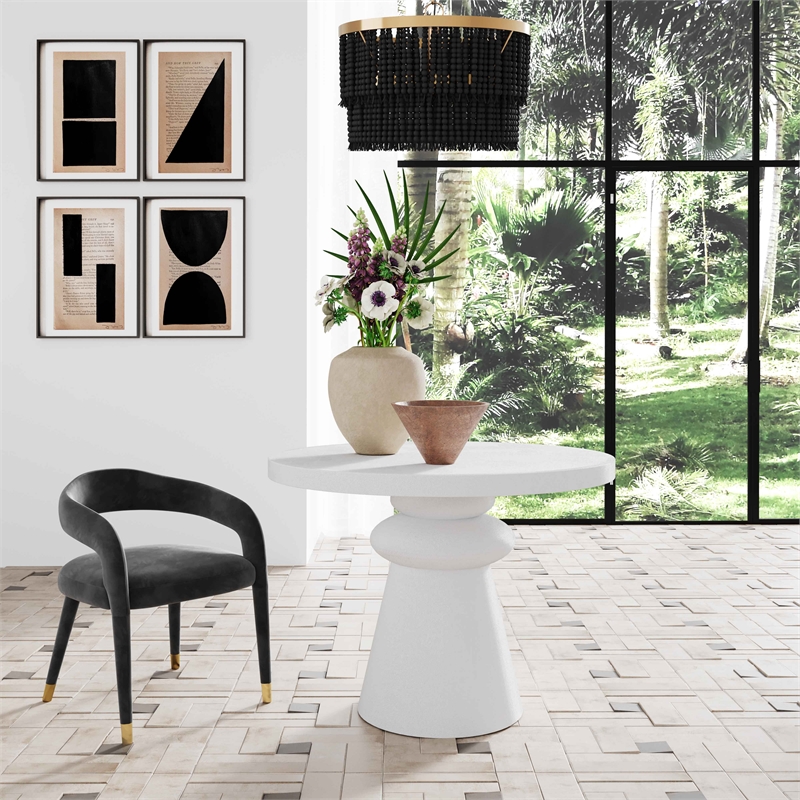 Pemberly Row Modern Transitional White Finish 42