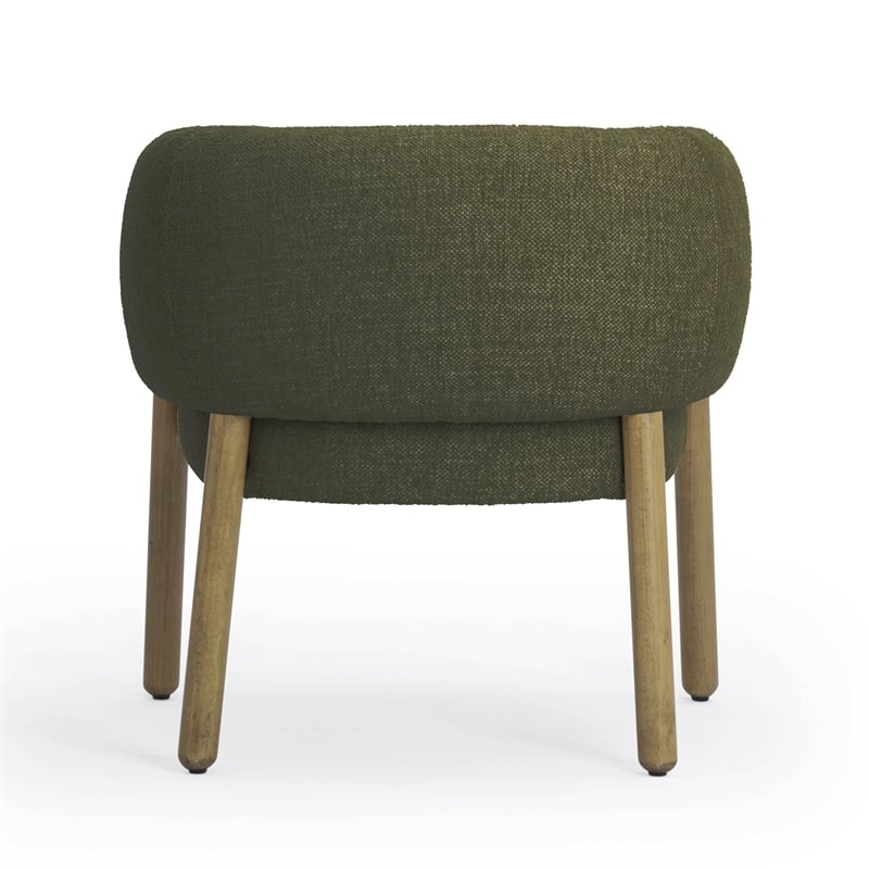 Pemberly Row Contemporary Olive Green Textured Fabric Accent Chair