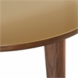 Pemberly Row Contemporary Walnut and Glass Round Dining Table