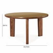Pemberly Row Contemporary Walnut and Glass Round Dining Table