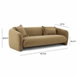 Pemberly Row Modern Transitional Performance Velvet Sofa in Brown