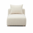 Pemberly Row Cream Heavy Textured Fabric Modular Armless Chair
