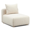 Pemberly Row Cream Heavy Textured Fabric Modular Armless Chair