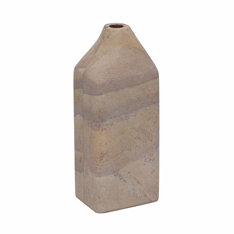 Pemberly Row Handmade Modern / Contemporary Sandstone Straight Vase