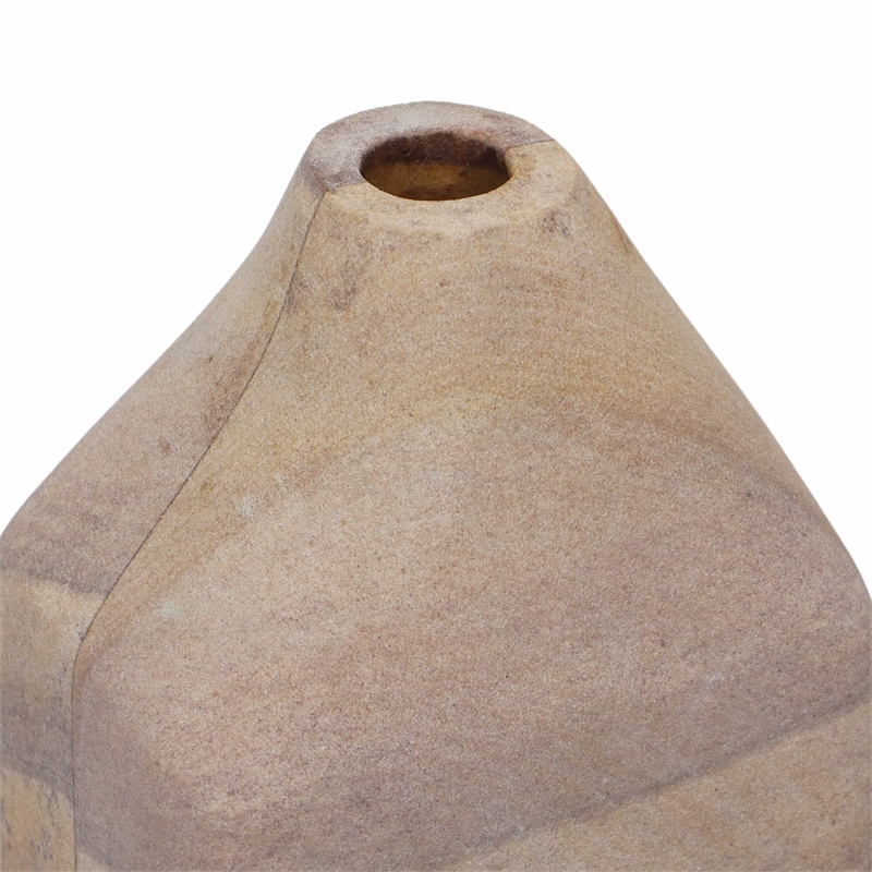Pemberly Row Handmade Modern / Contemporary Sandstone Straight Vase