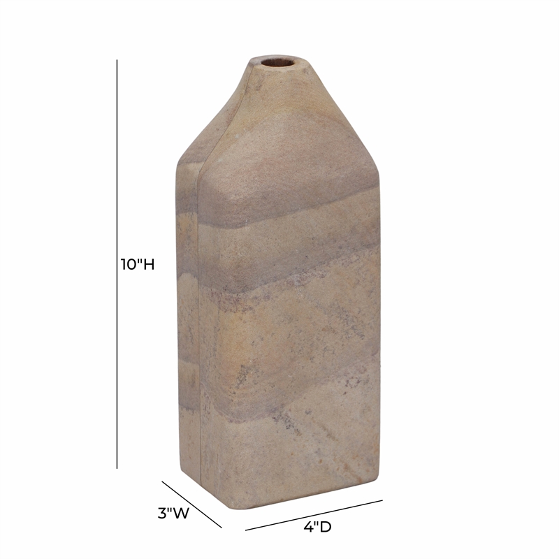 Pemberly Row Handmade Modern / Contemporary Sandstone Straight Vase