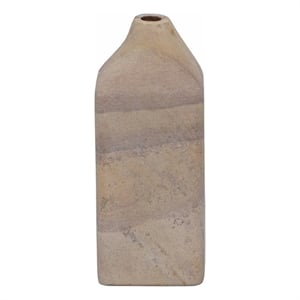 Pemberly Row Handmade Modern / Contemporary Sandstone Straight Vase