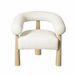 Pemberly Row Contemporary Cream Performance Boucle Accent Chair