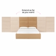 Pemberly Row Contemporary Honey Velvet Queen Wings (Set of 2)