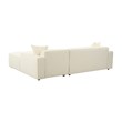 Pemberly Row Transitional Cream Linen Upholstered Sectional - RAF