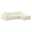 Pemberly Row Transitional Cream Linen Upholstered Sectional - RAF