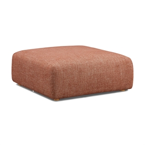 Pemberly Row Contemporary Sedona Red Textured Fabric Ottoman