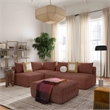 Pemberly Row Contemporary Sedona Red Textured Fabric Ottoman