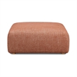 Pemberly Row Contemporary Sedona Red Textured Fabric Ottoman