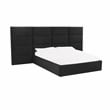 Pemberly Row Contemporary Black Velvet King Wings (Set of 2)