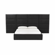 Pemberly Row Contemporary Black Velvet King Wings (Set of 2)