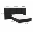 Pemberly Row Contemporary Black Velvet King Wings (Set of 2)