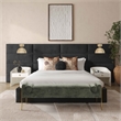 Pemberly Row Contemporary Black Velvet King Wings (Set of 2)