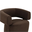 Pemberly Row Chocolate Brown Performance Velvet Swivel Accent Chair