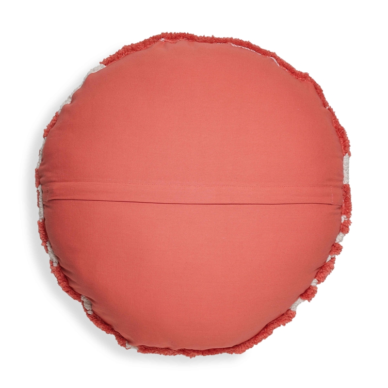 Pemberly Row Contemporary Coral Pink Tufted 20