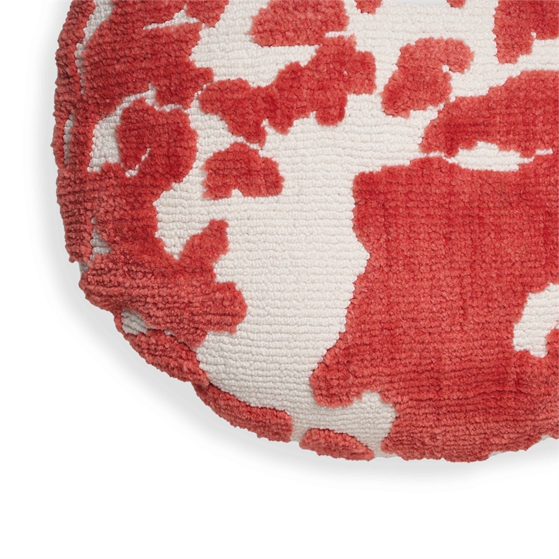 Pemberly Row Contemporary Coral Pink Tufted 20