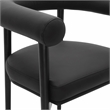 Pemberly Row Contemporary Black Finish Vegan Leather Dining Chair