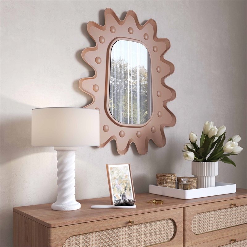 Pemberly Row Handmade Transitional White and Cream Table Lamp