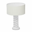 Pemberly Row Handmade Transitional White and Cream Table Lamp
