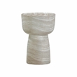 Pemberly Row Contemporary Faux Travertine Indoor/Outdoor Side Table