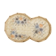Pemberly Row Contemporary Figure Eight Bamboo Tray - 23.2
