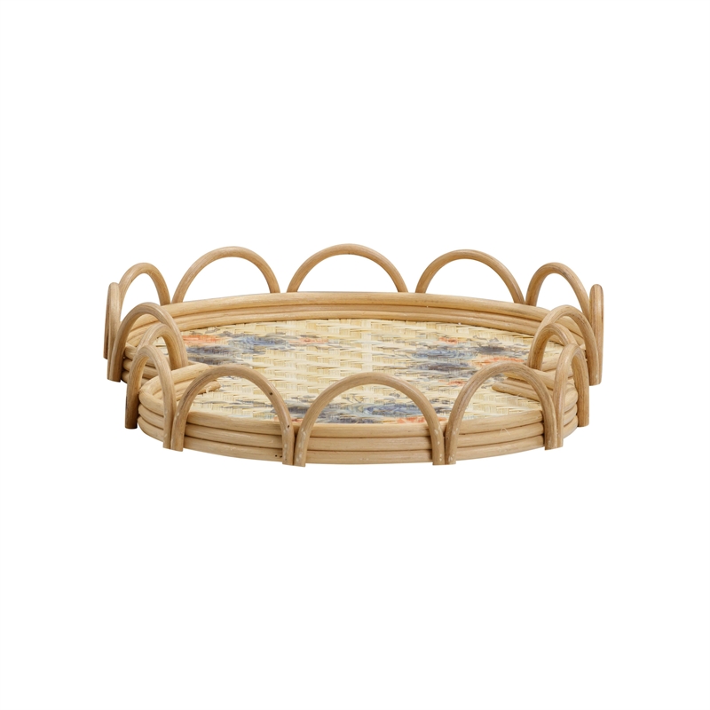 Pemberly Row Contemporary Figure Eight Bamboo Tray - 23.2