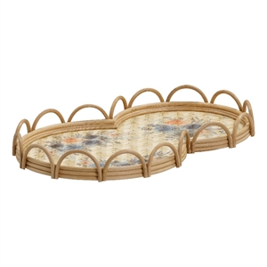 Pemberly Row Contemporary Figure Eight Bamboo Tray - 23.2&quotW x 14.6&quotD x 2.6&quotH