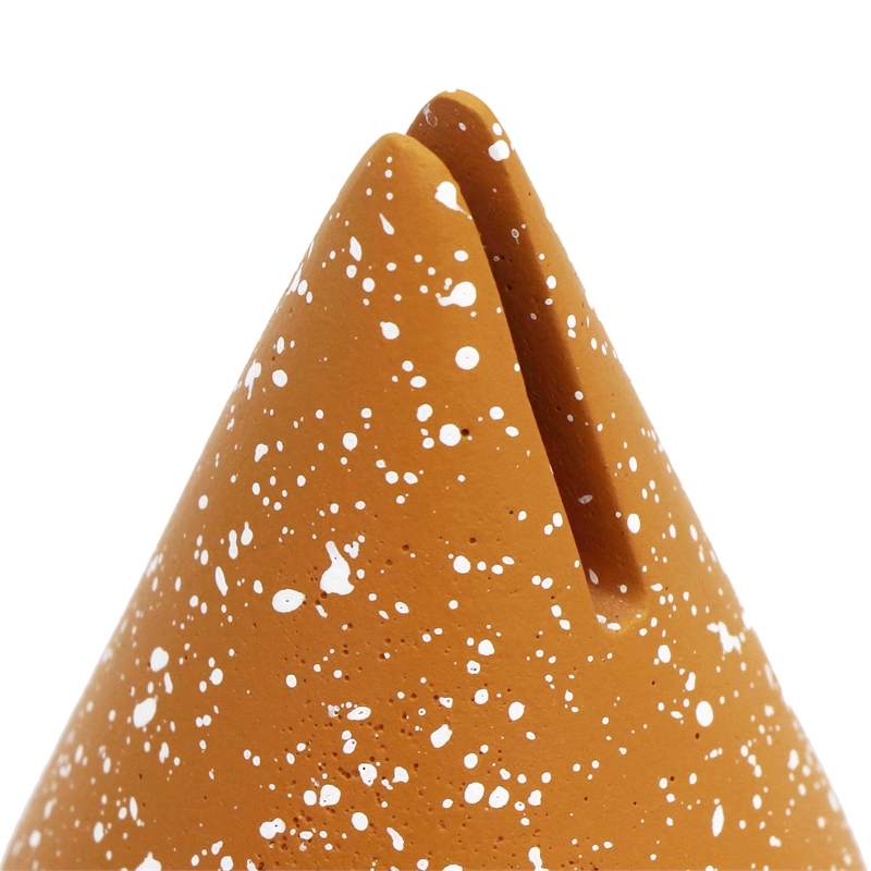 Pemberly Row Speckled Terracotta Cone Card Holder - Set of 4