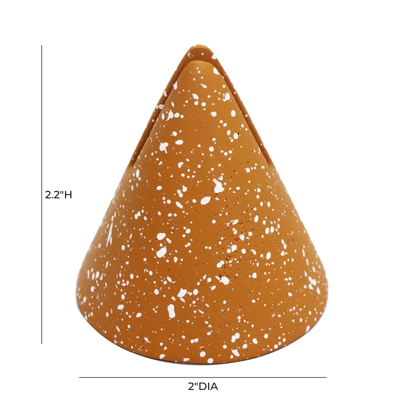 Pemberly Row Speckled Terracotta Cone Card Holder - Set of 4