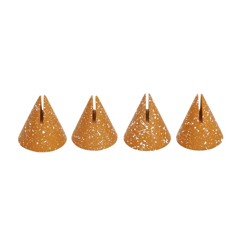 Pemberly Row Speckled Terracotta Cone Card Holder - Set of 4