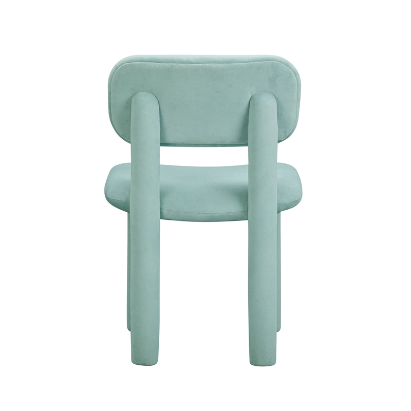 Pemberly Row Handmade Contemporary Pale Blue Velvet Dining Chair