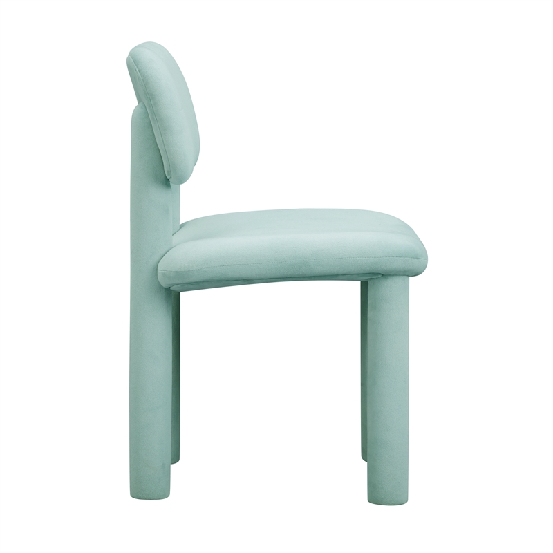 Pemberly Row Handmade Contemporary Pale Blue Velvet Dining Chair
