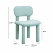 Pemberly Row Handmade Contemporary Pale Blue Velvet Dining Chair